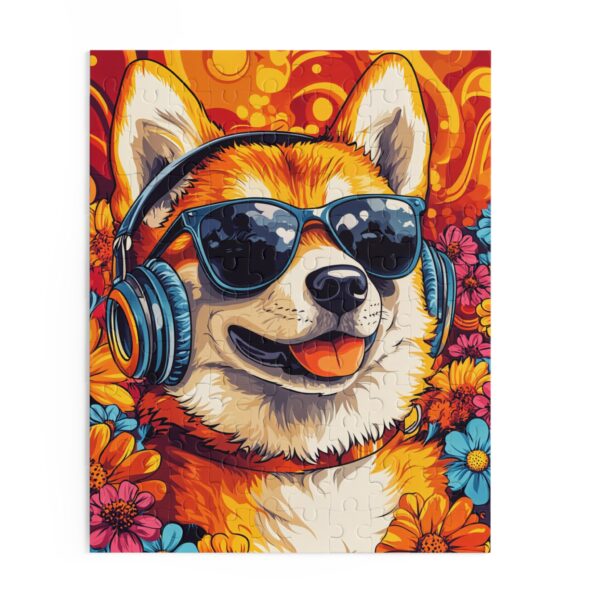 Groovy Shiba Inu Jigsaw Puzzle